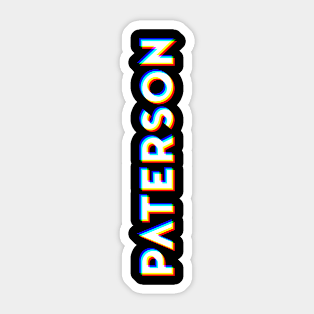 Paterson New Jersey CMYK Glitch Type Sticker by Hashtagified